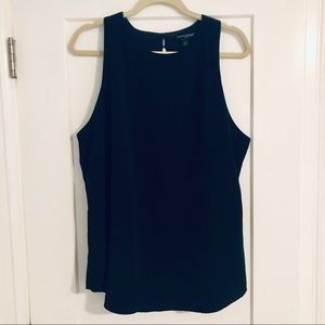 BANANA REPUBLIC BLACK SLEEVELESS BLOUSE SIZE LARGE
